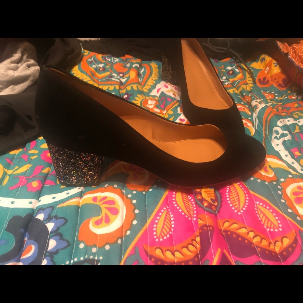J. Crew Glitter Heels